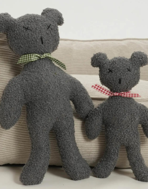 Peluche pour Chiens Ourson "Orsu-Pa" Gris - Dogs in the City