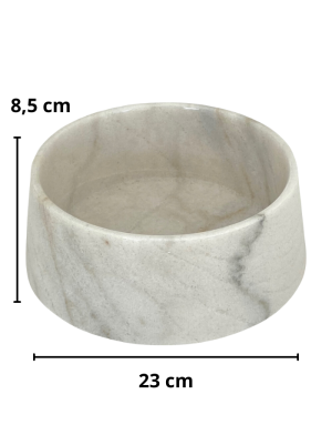 Gamelle Marbre de Carrara Véritable pour Chien et Chat - Luxe & Design