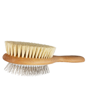 Brosse pour Chien Double Face - Fibres Naturelles