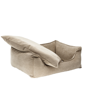 Lit pour Chien Velours Côtelé Sand - Confort Design