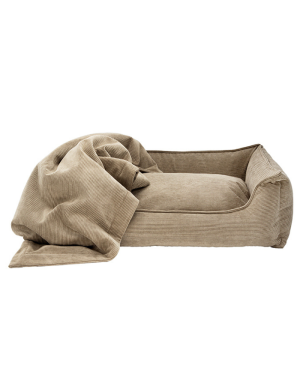 Lit pour Chien Velours Côtelé Sand - Confort Design