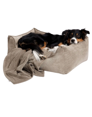 Lit pour Chien Velours Côtelé Sand - Confort Design