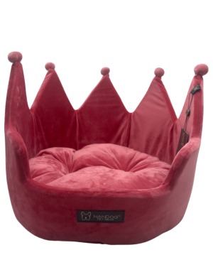 Panier Chien et Chat Crown Rose Royal - Design Confort