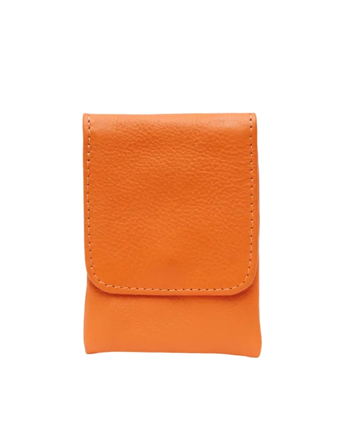 Sac à Friandises pour Chien - Cuir Véritable Orange